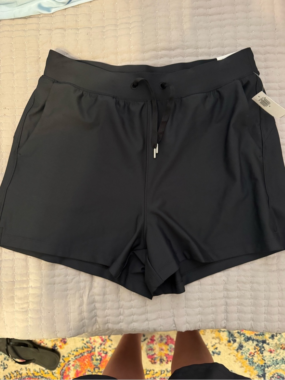 NWT - Old Navy Black Athletic Drawstring Shorts with Pockets